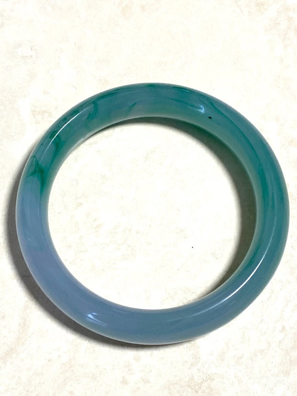 Teal Agate (Dyed) Bangle Bracelet 58.5 mm